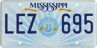 MS license plate LEZ695