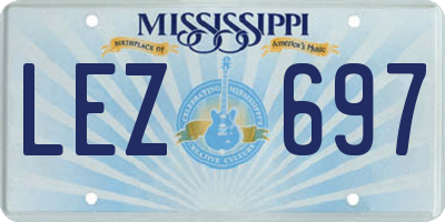 MS license plate LEZ697