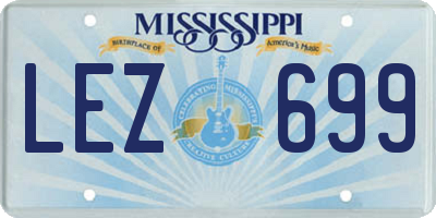 MS license plate LEZ699