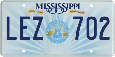 MS license plate LEZ702