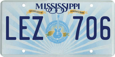 MS license plate LEZ706