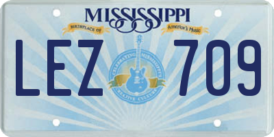 MS license plate LEZ709