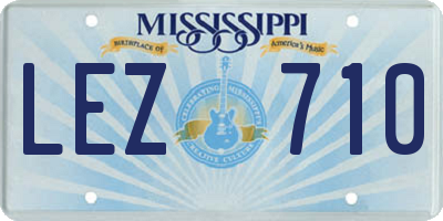 MS license plate LEZ710