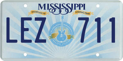 MS license plate LEZ711