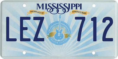 MS license plate LEZ712