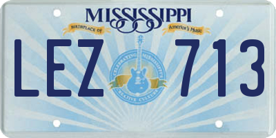 MS license plate LEZ713