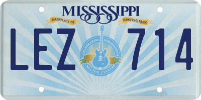 MS license plate LEZ714