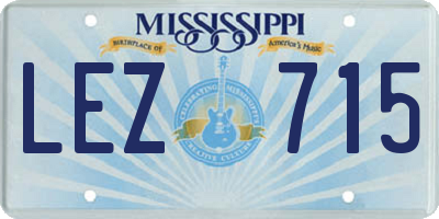 MS license plate LEZ715
