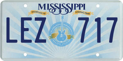 MS license plate LEZ717