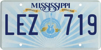 MS license plate LEZ719