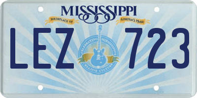 MS license plate LEZ723