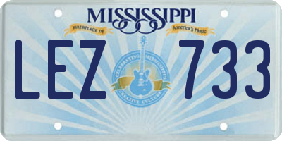 MS license plate LEZ733