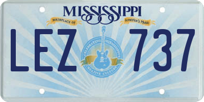 MS license plate LEZ737