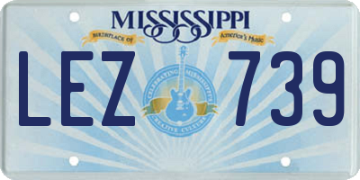 MS license plate LEZ739