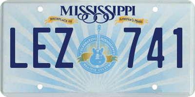 MS license plate LEZ741