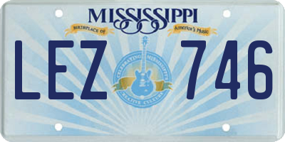 MS license plate LEZ746