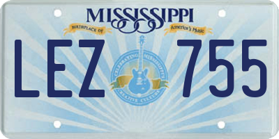 MS license plate LEZ755