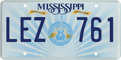 MS license plate LEZ761