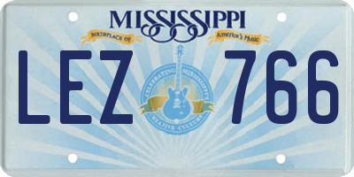 MS license plate LEZ766