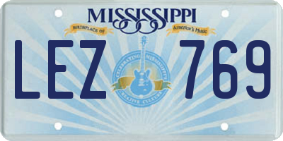 MS license plate LEZ769