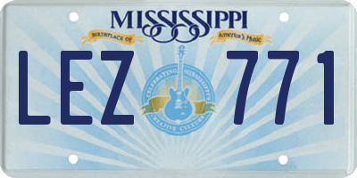 MS license plate LEZ771