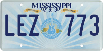 MS license plate LEZ773