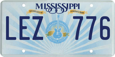 MS license plate LEZ776