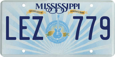 MS license plate LEZ779