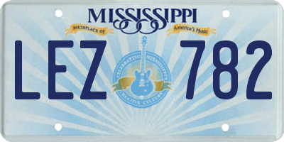 MS license plate LEZ782