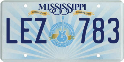 MS license plate LEZ783