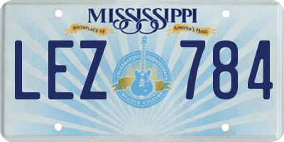 MS license plate LEZ784