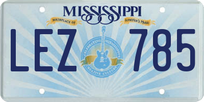 MS license plate LEZ785