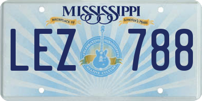 MS license plate LEZ788