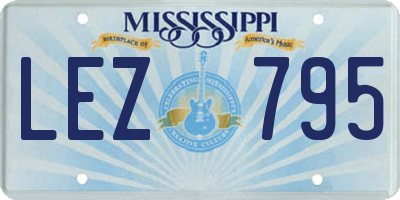 MS license plate LEZ795