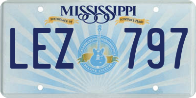 MS license plate LEZ797