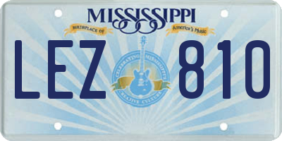 MS license plate LEZ810