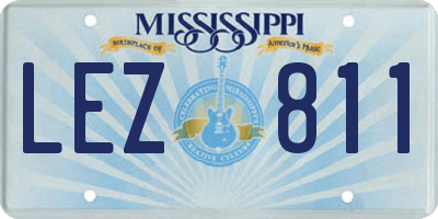 MS license plate LEZ811