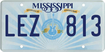 MS license plate LEZ813