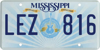 MS license plate LEZ816