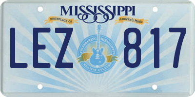 MS license plate LEZ817