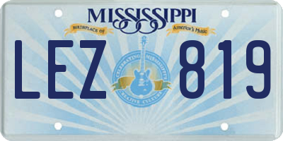 MS license plate LEZ819