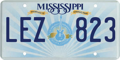 MS license plate LEZ823