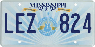 MS license plate LEZ824