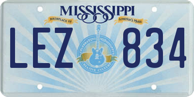 MS license plate LEZ834