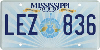 MS license plate LEZ836