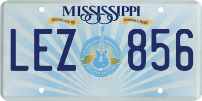 MS license plate LEZ856