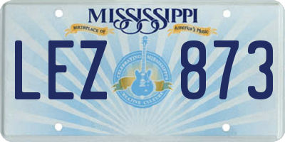 MS license plate LEZ873