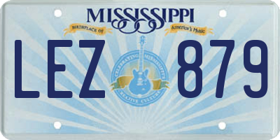 MS license plate LEZ879