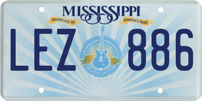 MS license plate LEZ886