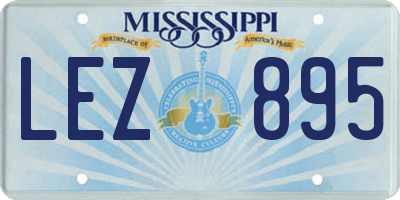 MS license plate LEZ895